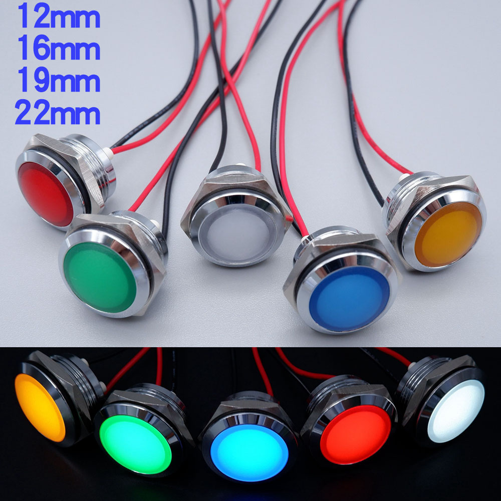 Signal Panel Orange - Indicatore LED in metallo 12mm 16mm