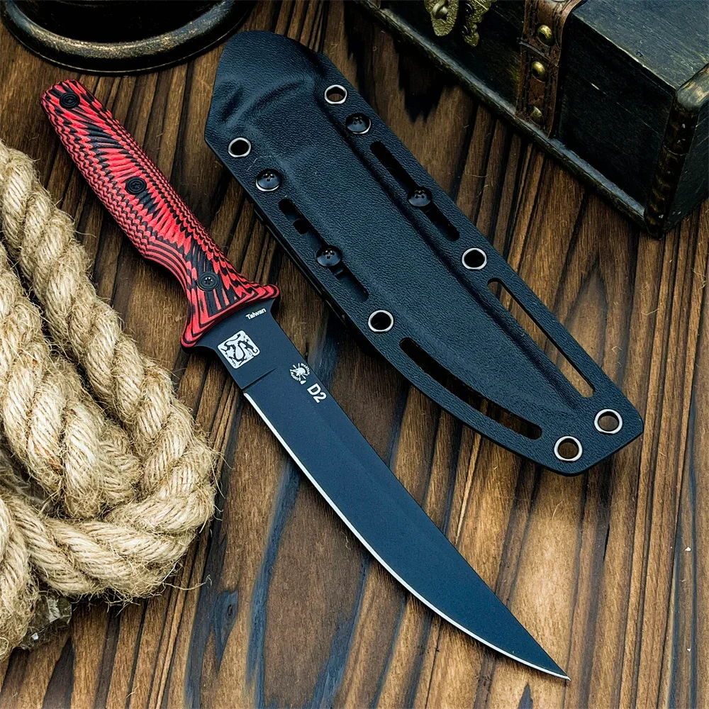 Bushcraft Knife Fixed - Coltelli Utilitari in Acciaio D2, Lama