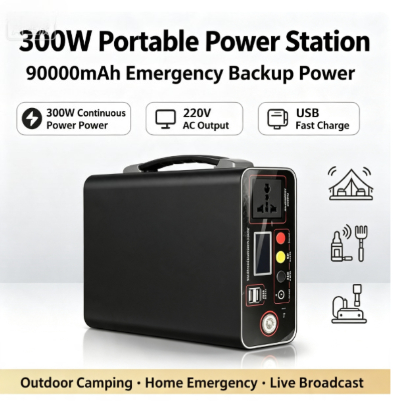 Solar Emergency Charger - Centrale Elettrica Portatile 300W 220V, 333Wh,