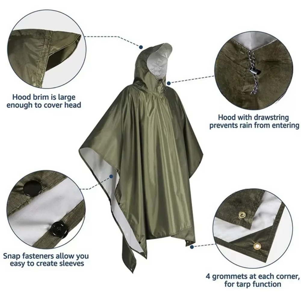 Poncho antipioggia militare mu - Emergency Poncho Rain recensione e prezzo